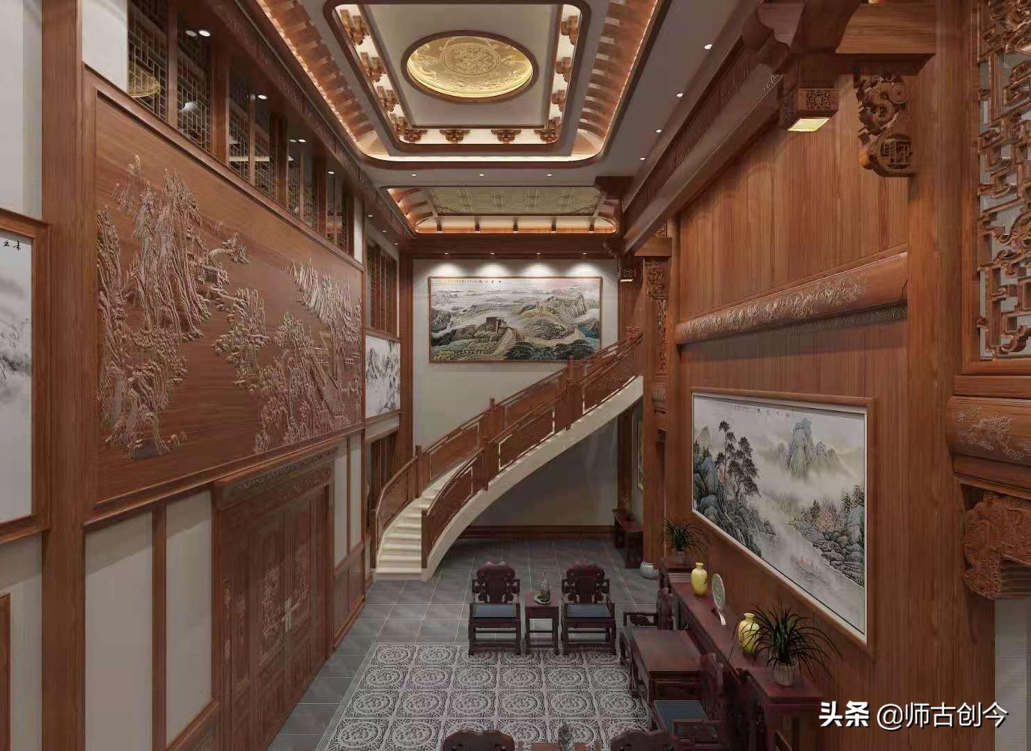 中式古典紅木裝修，營造出經典舒適的居住空間