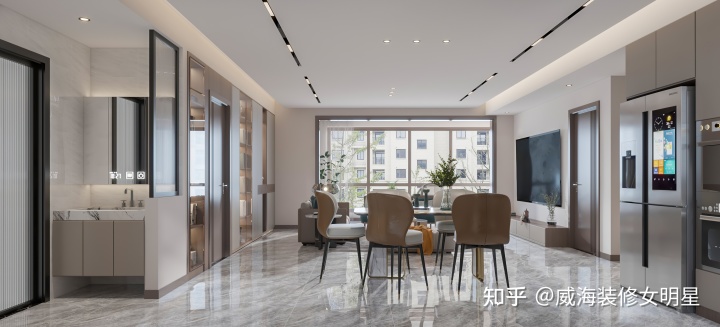 室內手繪效果圖呢圖網_室內裝修設計效果圖_室內客廳裝修隱蔽墻圖