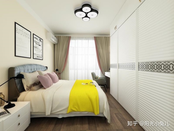 90㎡兩室一廳裝修樣板房！婚房裝修效果圖！昏暗的頂樓能裝這么好看？神奇
